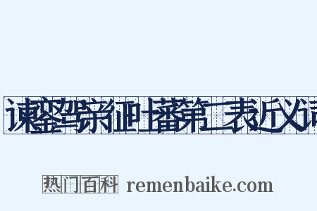 谏銮驾亲征吐蕃第二表近义词是什么意思的图片
